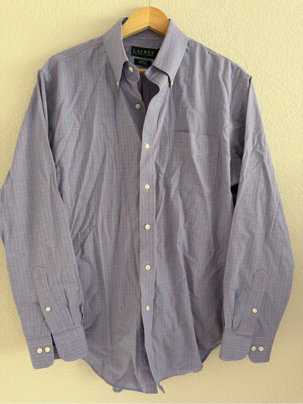 Lauren Ralph Lauren Classic Fit Plaid Button-Up — Men's 16 34/35